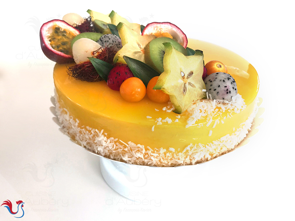 L’Entremets Exotique (Mangue, Passion, Noix de Coco)