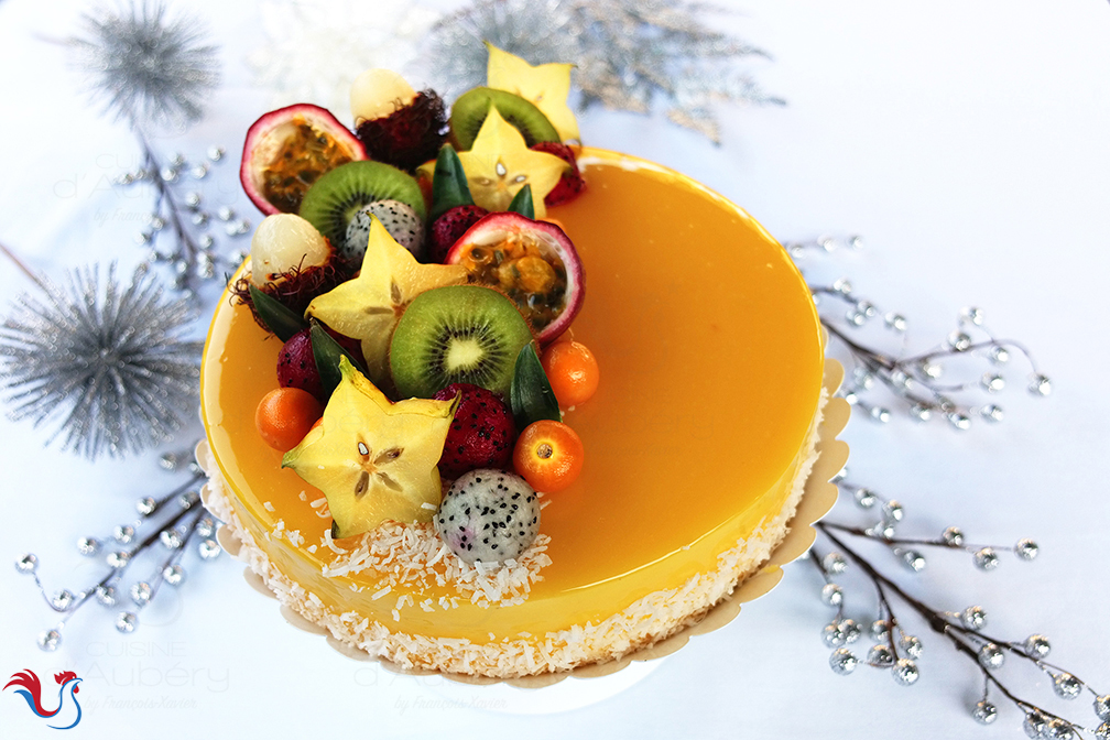 L’Entremets Exotique (Mangue, Passion, Noix de Coco)