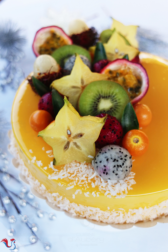 L’Entremets Exotique (Mangue, Passion, Noix de Coco)