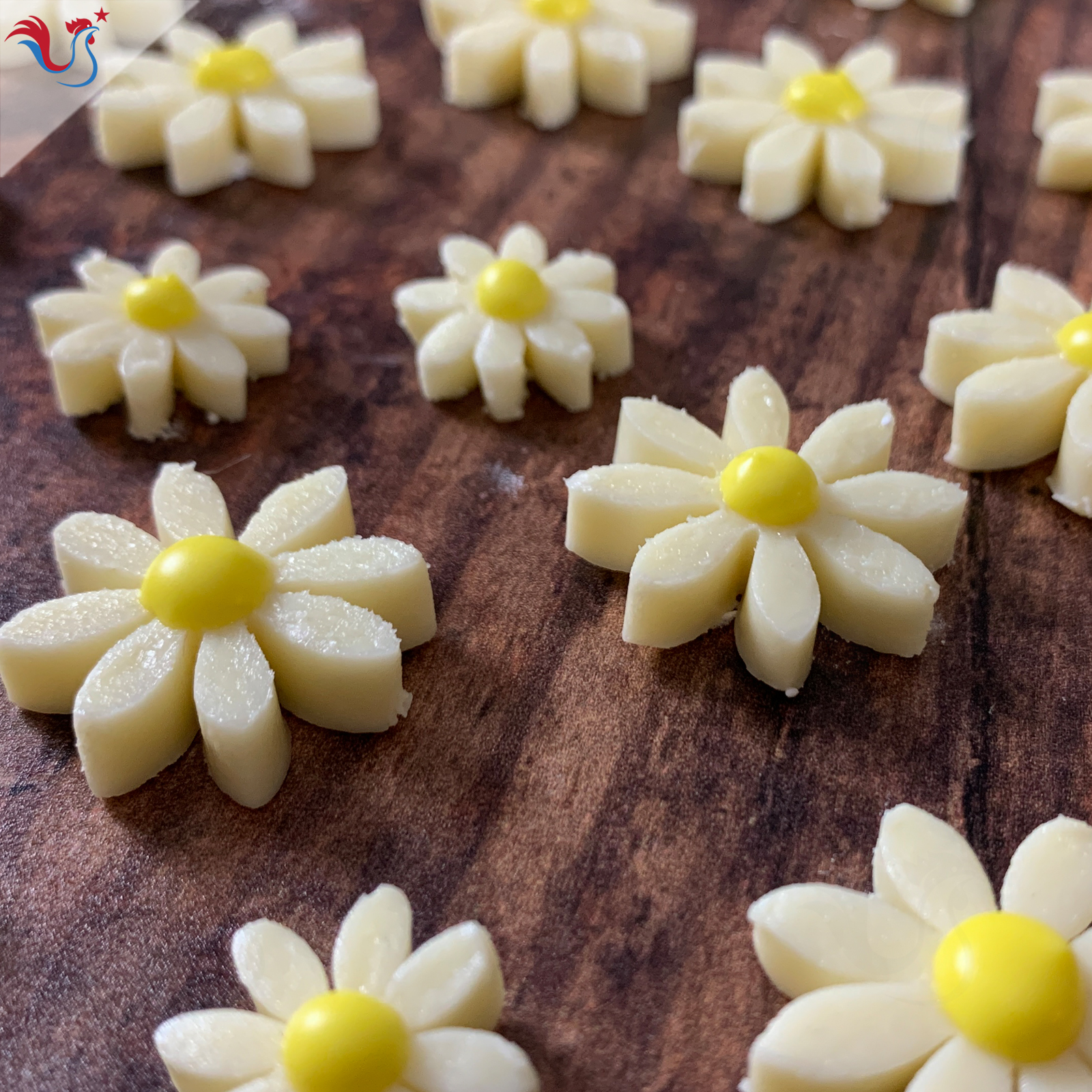 Fleurs Comestibles Pour Gâteau - 18 Camélias Bleus 4 Cm, Sans Sucre/gluten/lactose, Décoration Pâtisserie