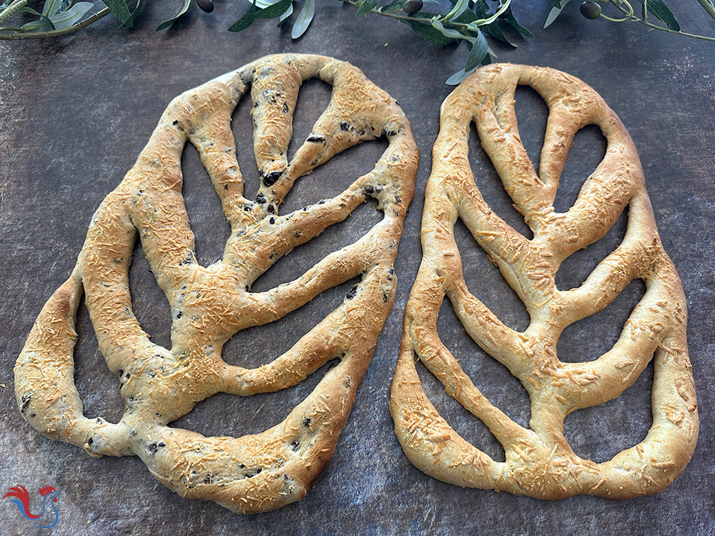 La Fougasse Olives Romarin de Cyril Hitz (Méthode 3: Poolish)