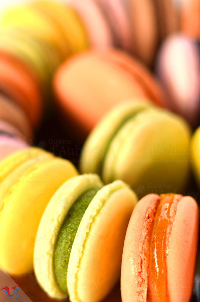 Les délicieux Macarons Mangue Passion de M.O.F Stéphane Tréand