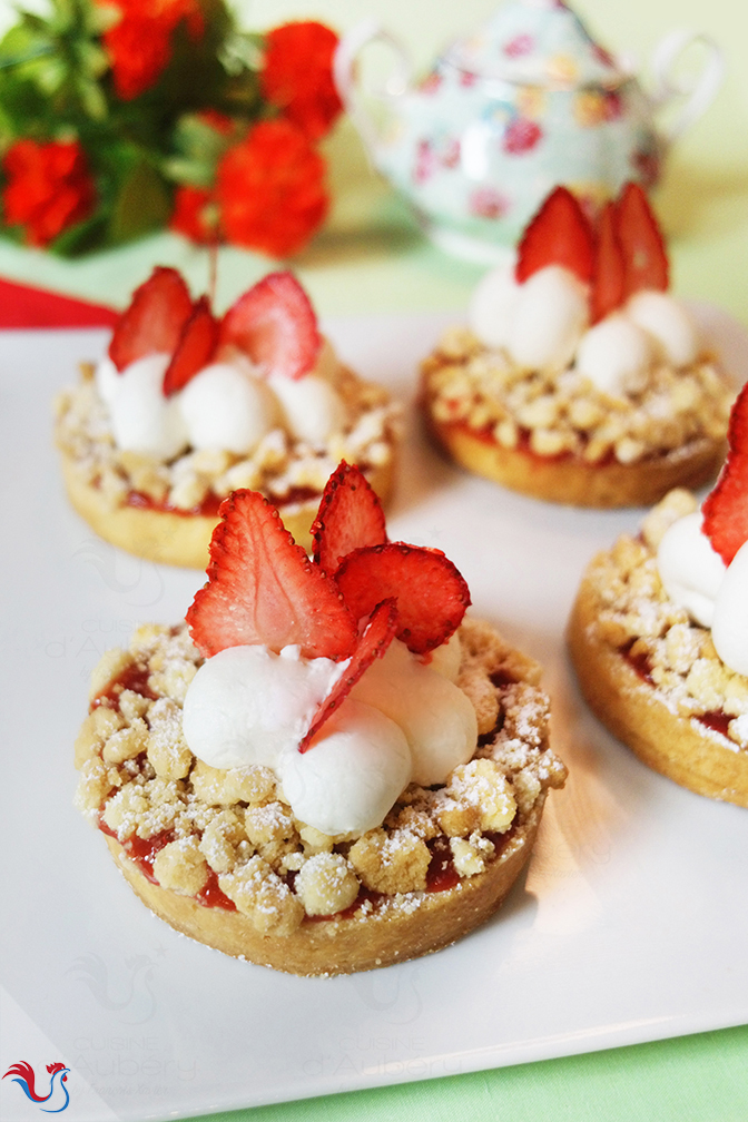 Tartelettes Crumble Fraise Gingembre (Comme à Melbourne)