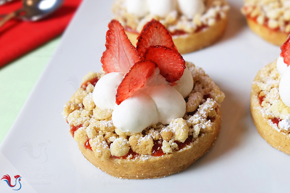 Tartelettes Crumble Fraise Gingembre (Comme à Melbourne)