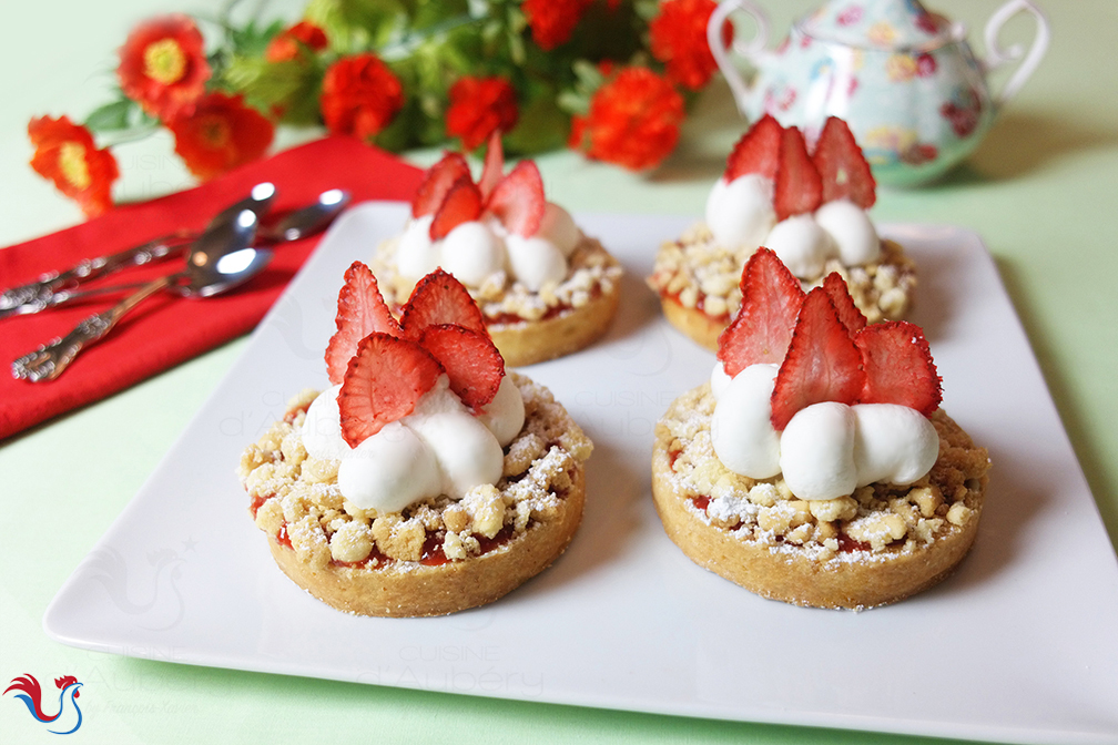 Tartelettes Crumble Fraise Gingembre (Comme à Melbourne)