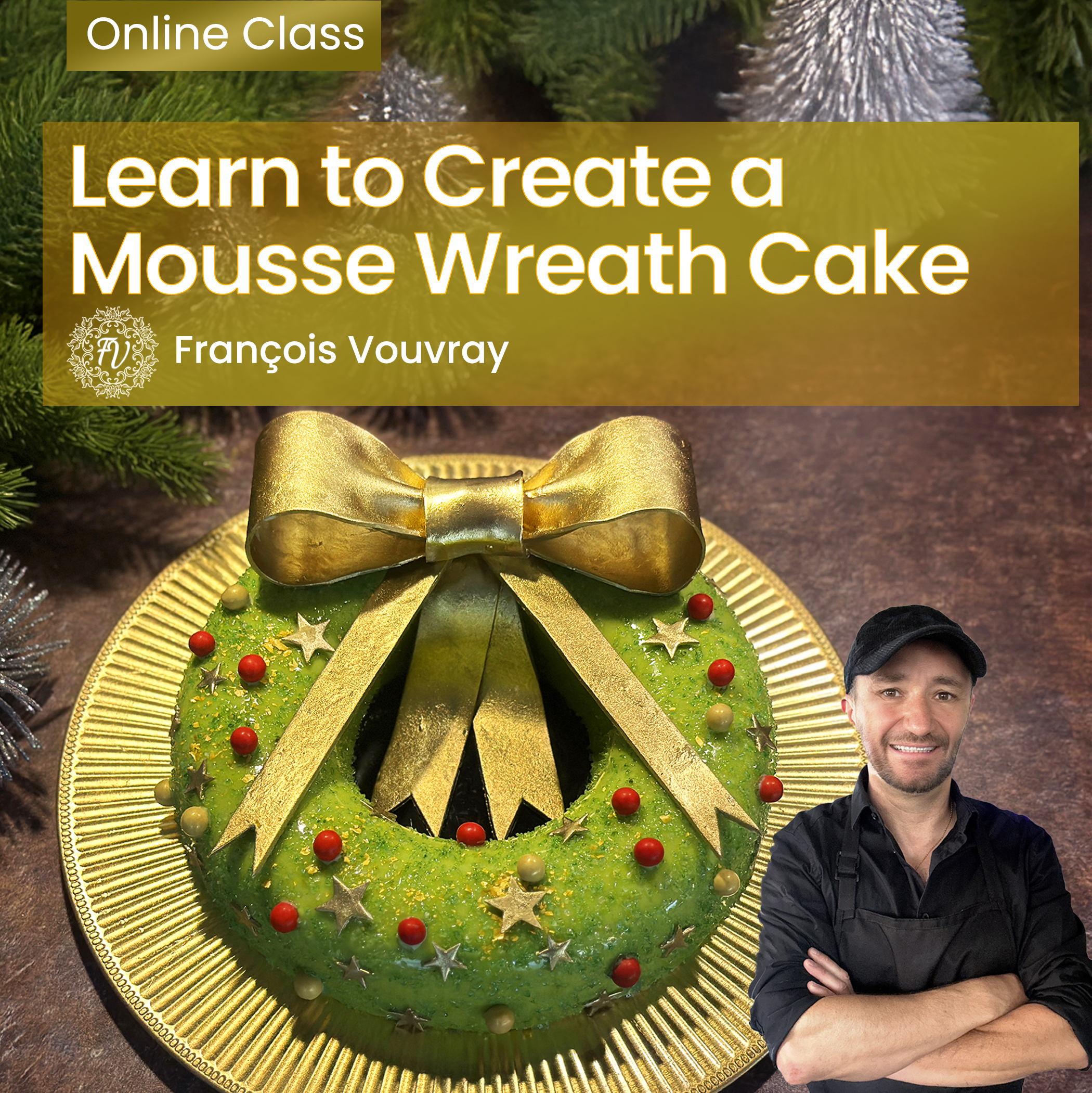 Masterclass: Pistachio Raspberry Wreath